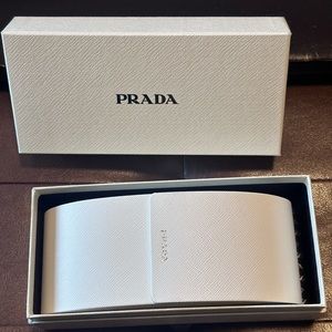 Empty Prada sunglasses box and case